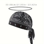 5 Pack Paisley Bandana Head Wraps Breathable Tie Back Skull Caps