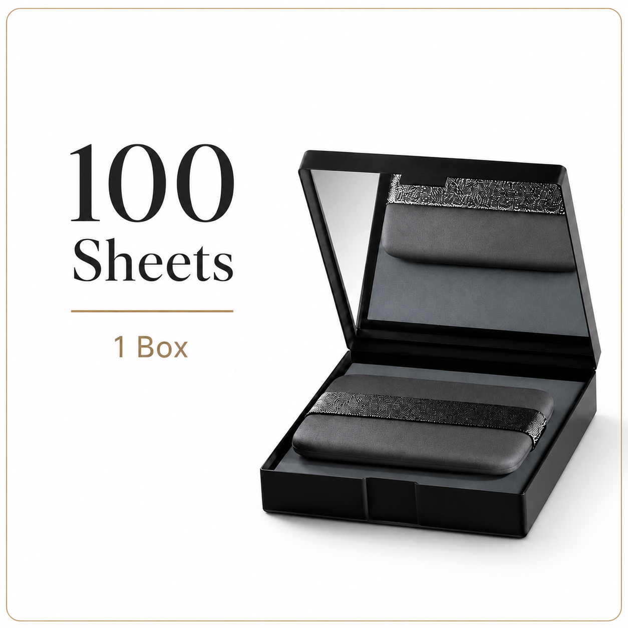 2-in-1 Oil Blotting Sheets with Mirror Puff Compact