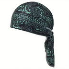 5 Pack Paisley Bandana Head Wraps Breathable Tie Back Skull Caps